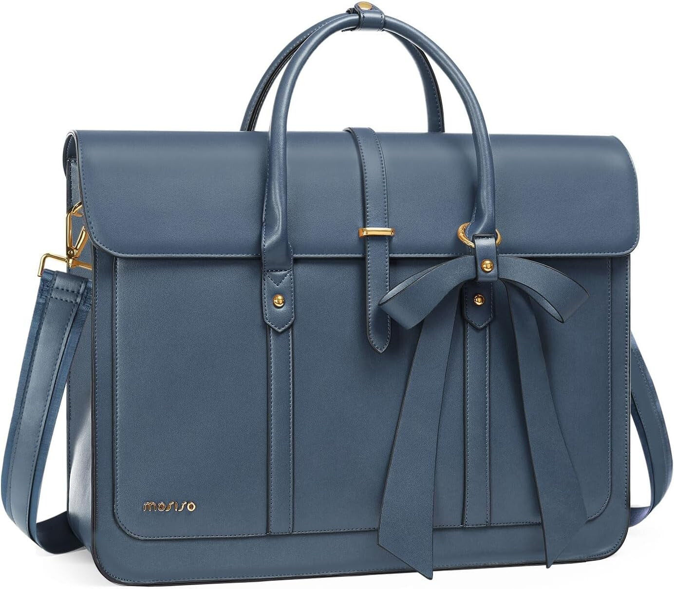 Women's PU Leather Laptop Bag Convertible Backpack Bowknot