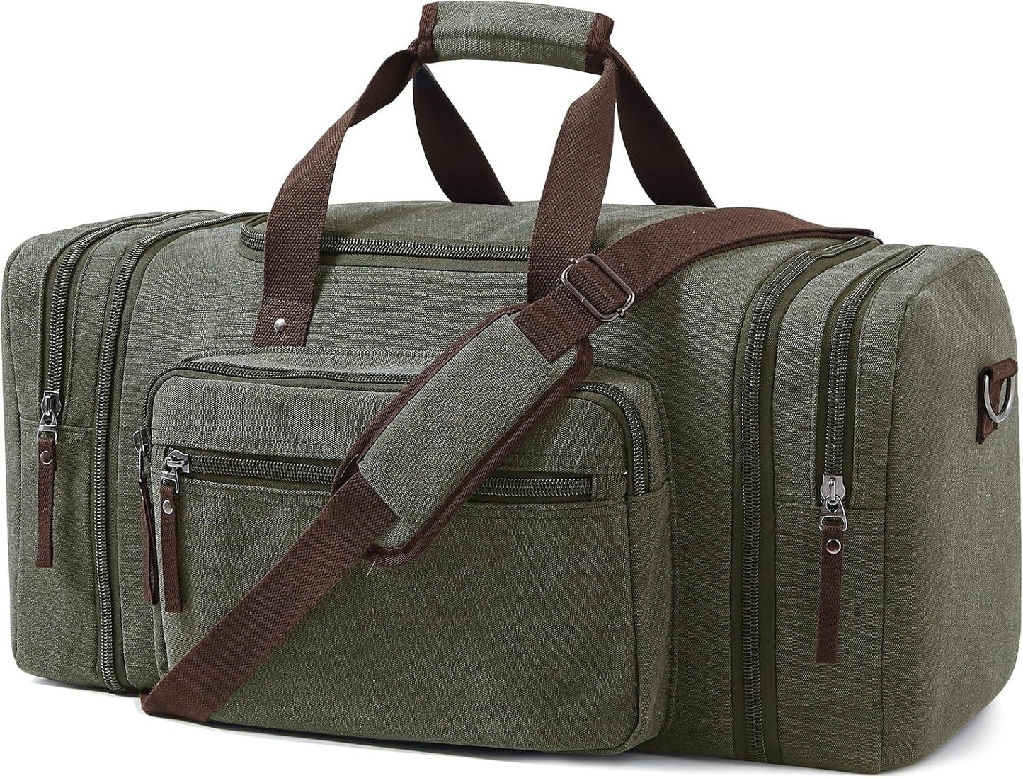 Men's Expandable Canvas Travel Duffel Bag Carry On Gym