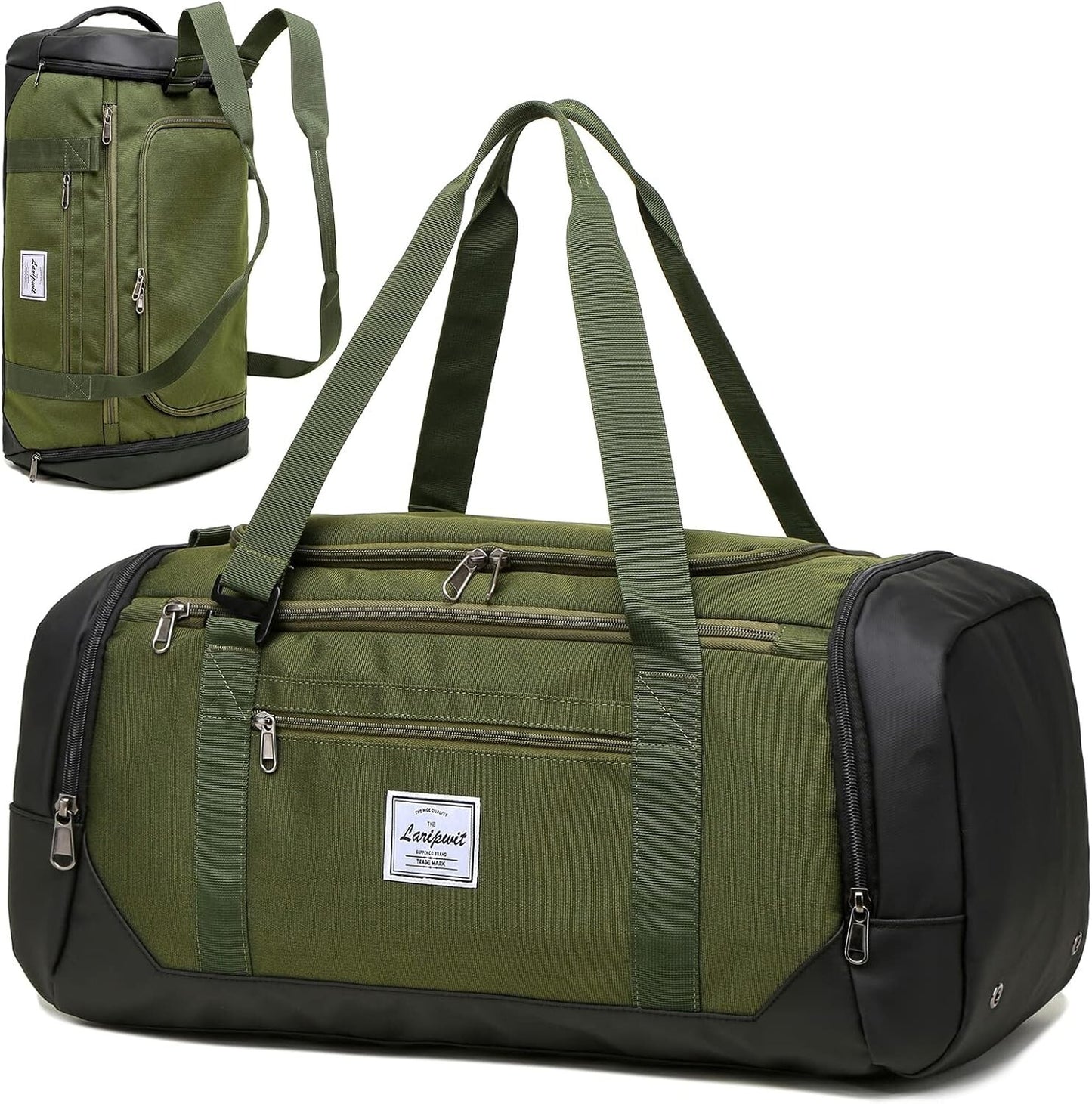 40L Travel Duffel Backpack Gym Bag Shoe Wet Pocket