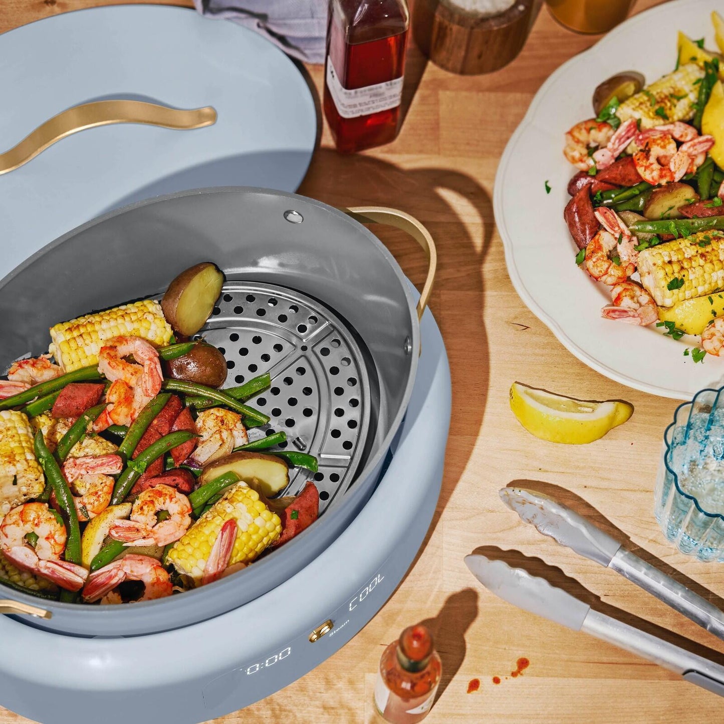 10 in 1, 6 Qt Electric Multi-Cooker, Cornflower Blue by Drew Barrymore