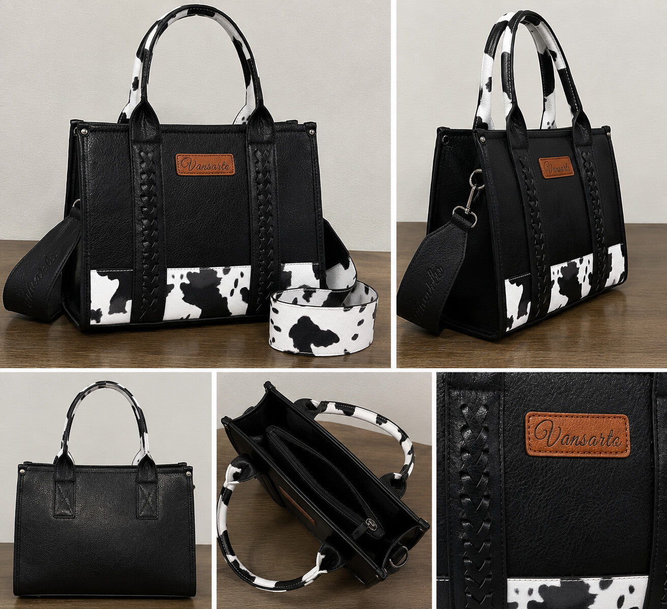 Women's Tote Bag Boho Shoulder Purse with Wristle