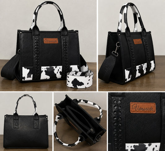 Women's Tote Bag Boho Shoulder Purse with Wristle