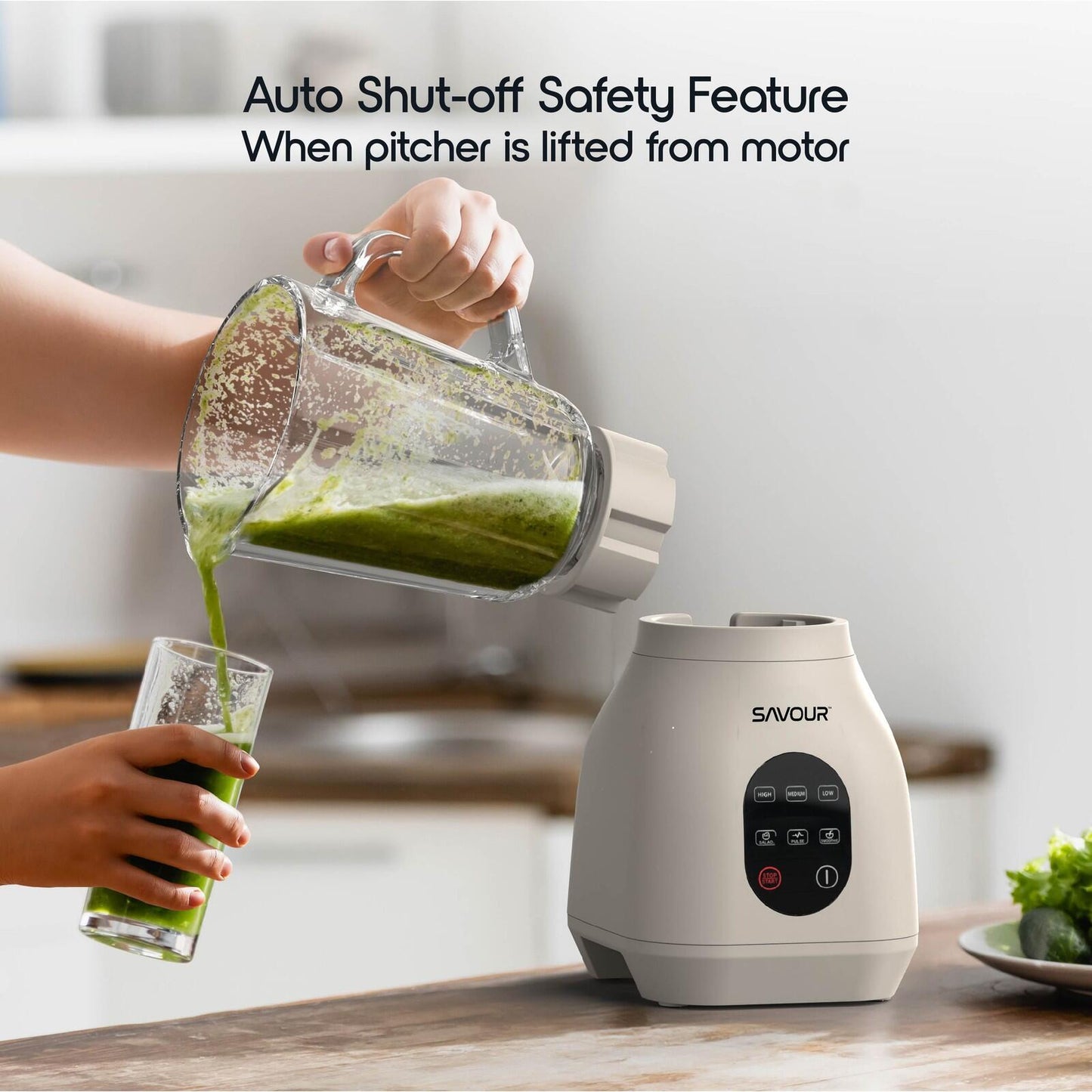 500W Touchscreen Smoothie Blender 50oz Ice Crushing Countertop