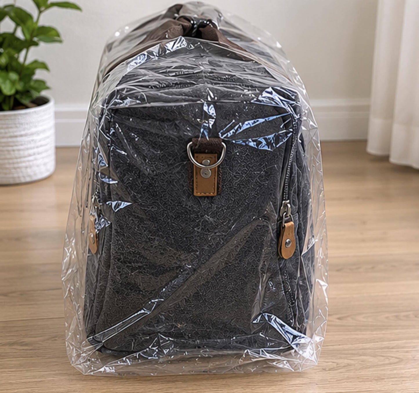 Canvas Duffle Bag for Travel 50L Expandable (Dark Gray)