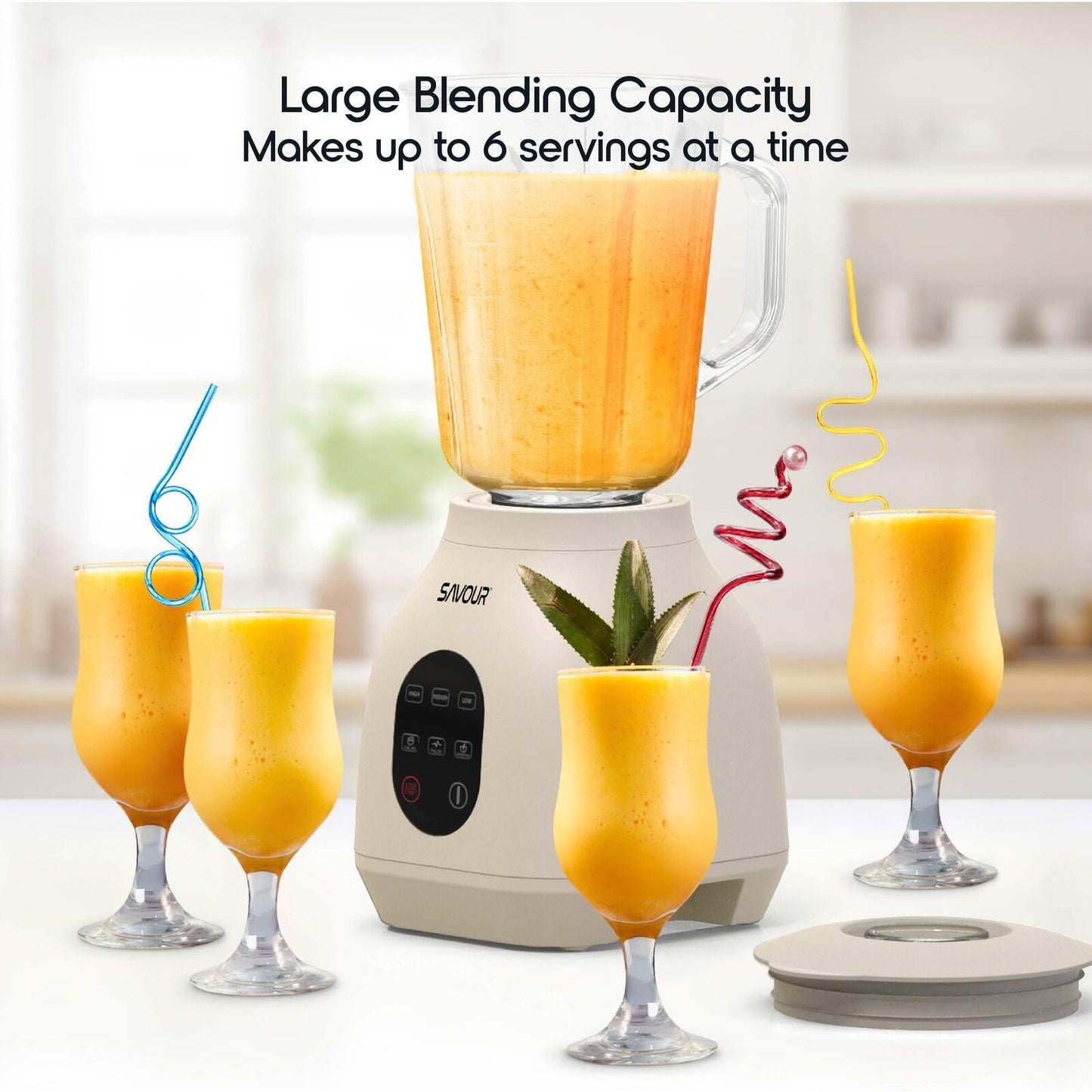 500W Touchscreen Smoothie Blender 50oz Ice Crushing Countertop
