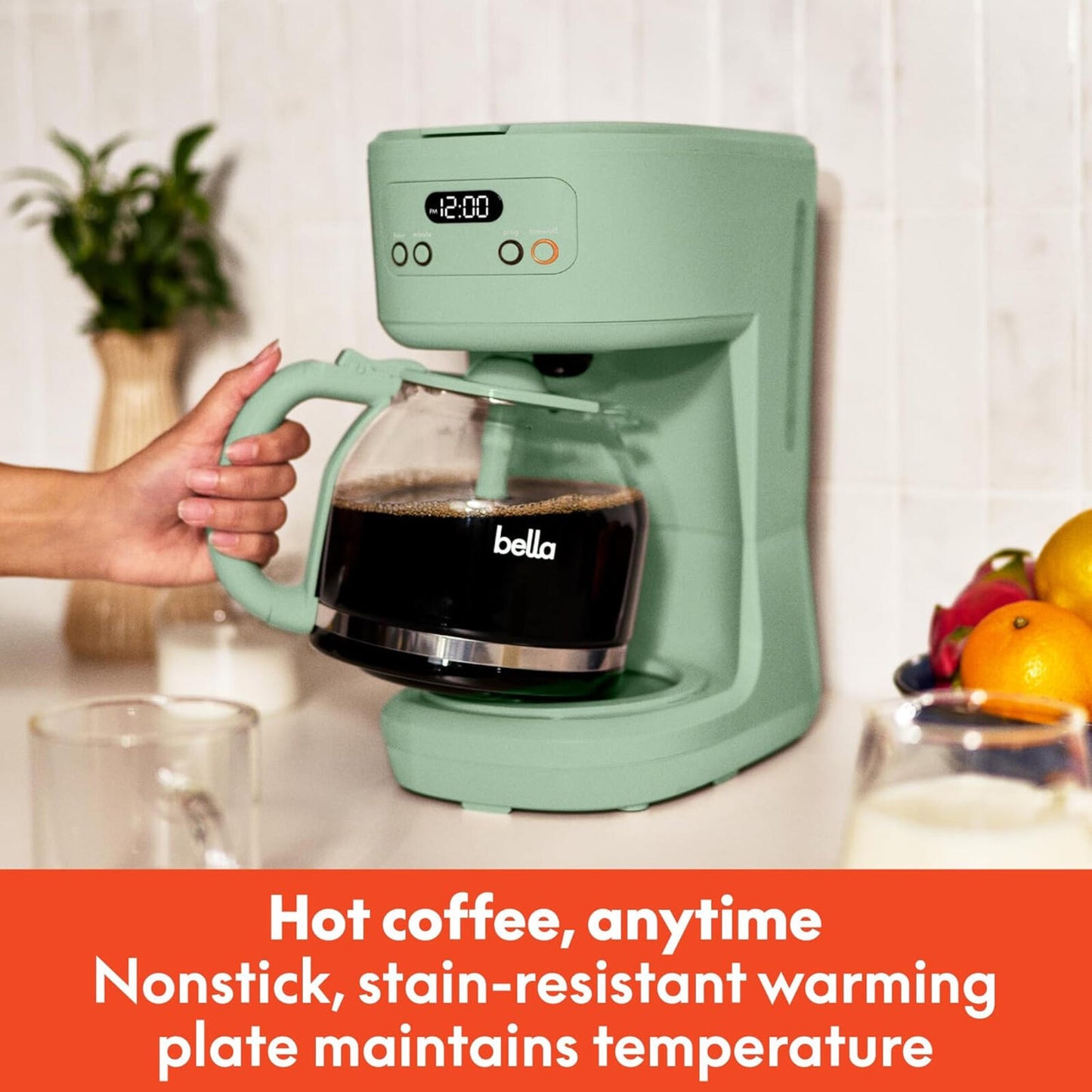12 Cup Programmable Coffee Maker LCD Auto Shutoff 900W Seaglass