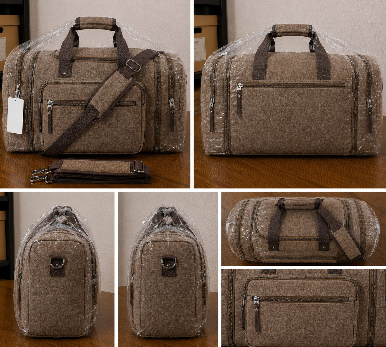 Men's Expandable Canvas Travel Duffel Bag Carry On Gym