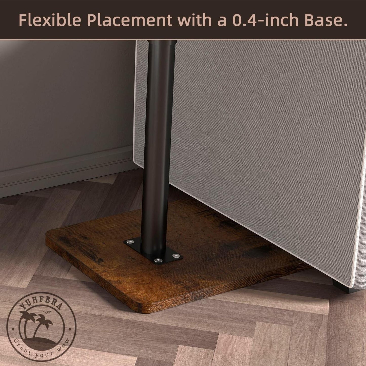 360° Swivel Adjustable Sofa Arm Tray Table Rustic Side Table