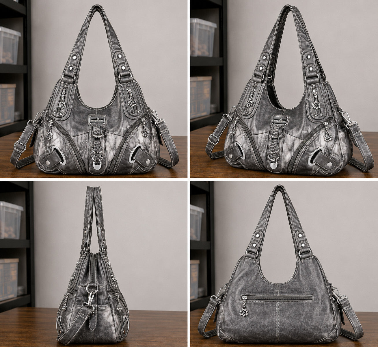 Angelkiss Women's Hobo Purse Large Daily Shoulder Bag