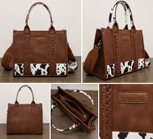 Women's Tote BagSatchel Boho Shoulder Purse with Wristlet