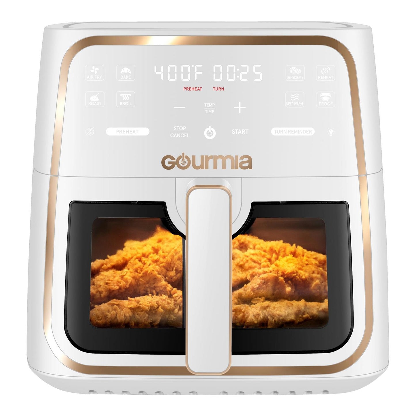 Air Fryer 8Qt | 8 Presets, Fryforce 360°, Interior Light, Dishwasher Safe, White