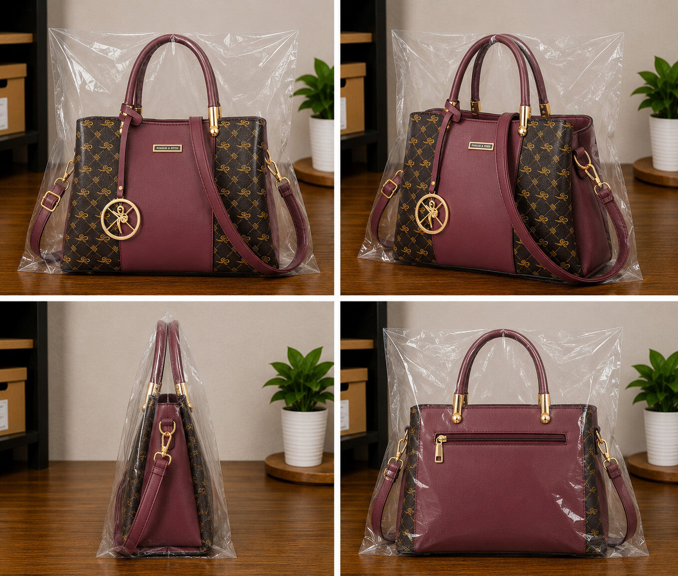 Women's Top Handle Satchel Shoulder Messenger Tote Handbag