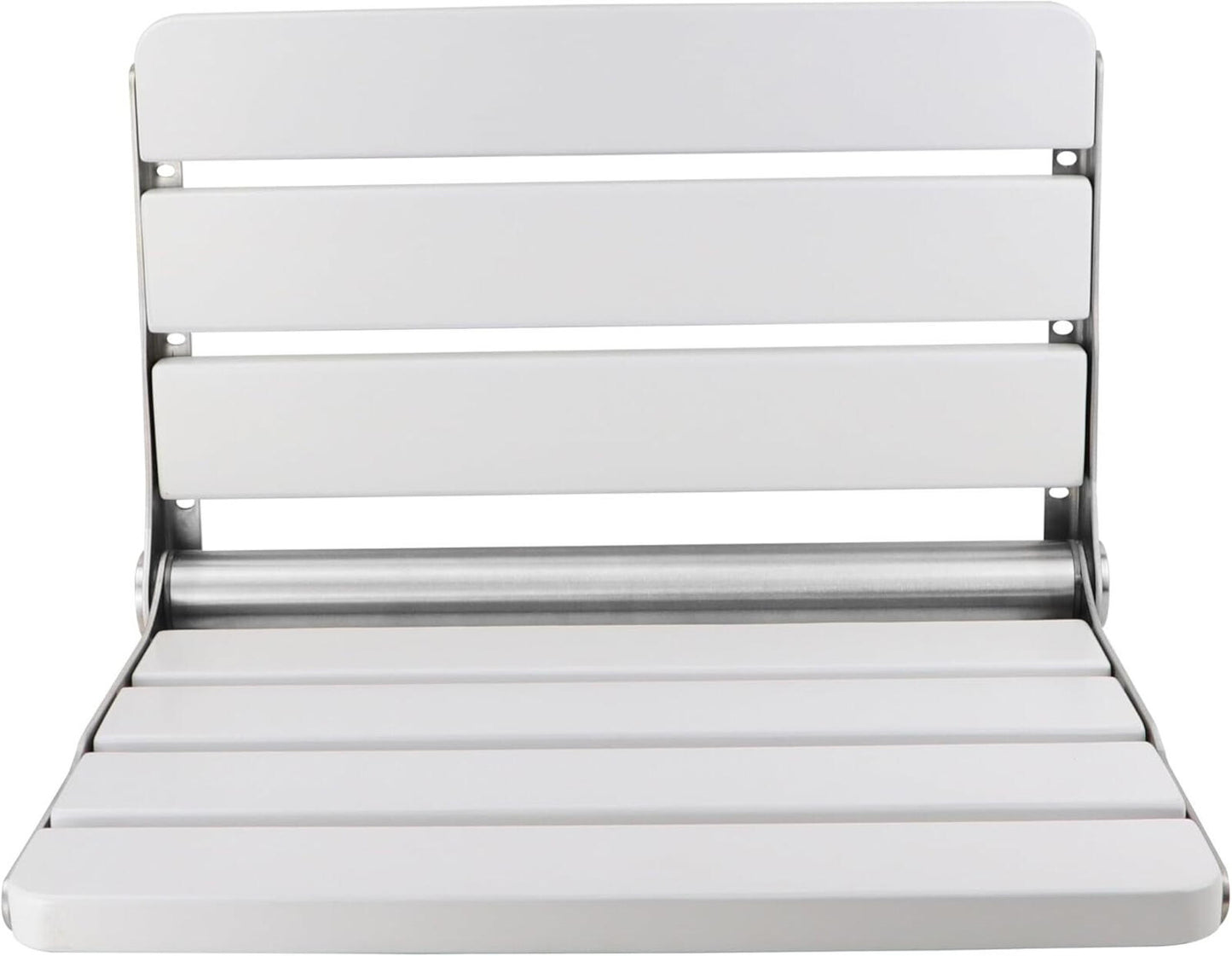 16" Foldable Wall-Mount Shower Seat Bench for Adults 400lb White