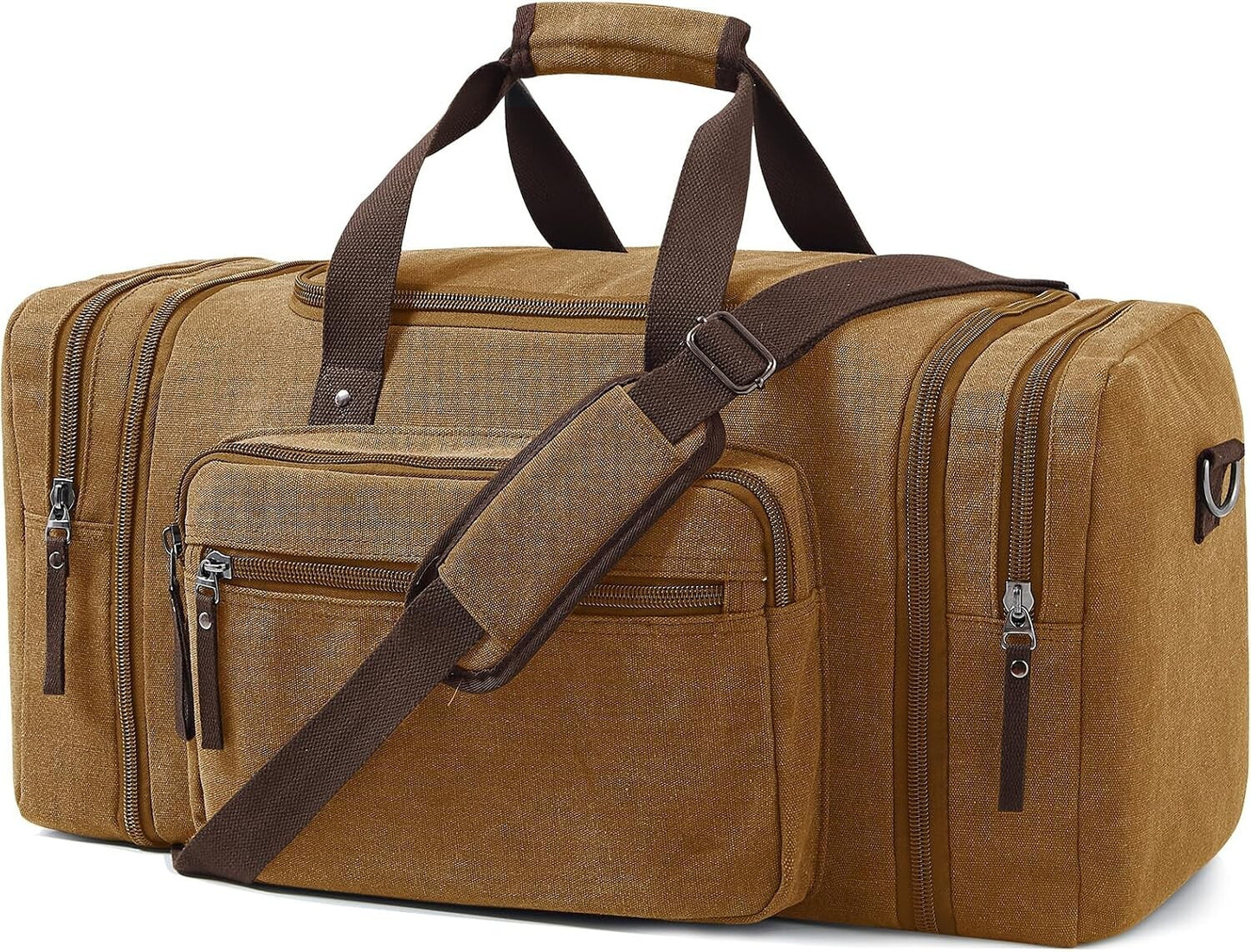 Men's Expandable Canvas Travel Duffel Bag Carry On Gym