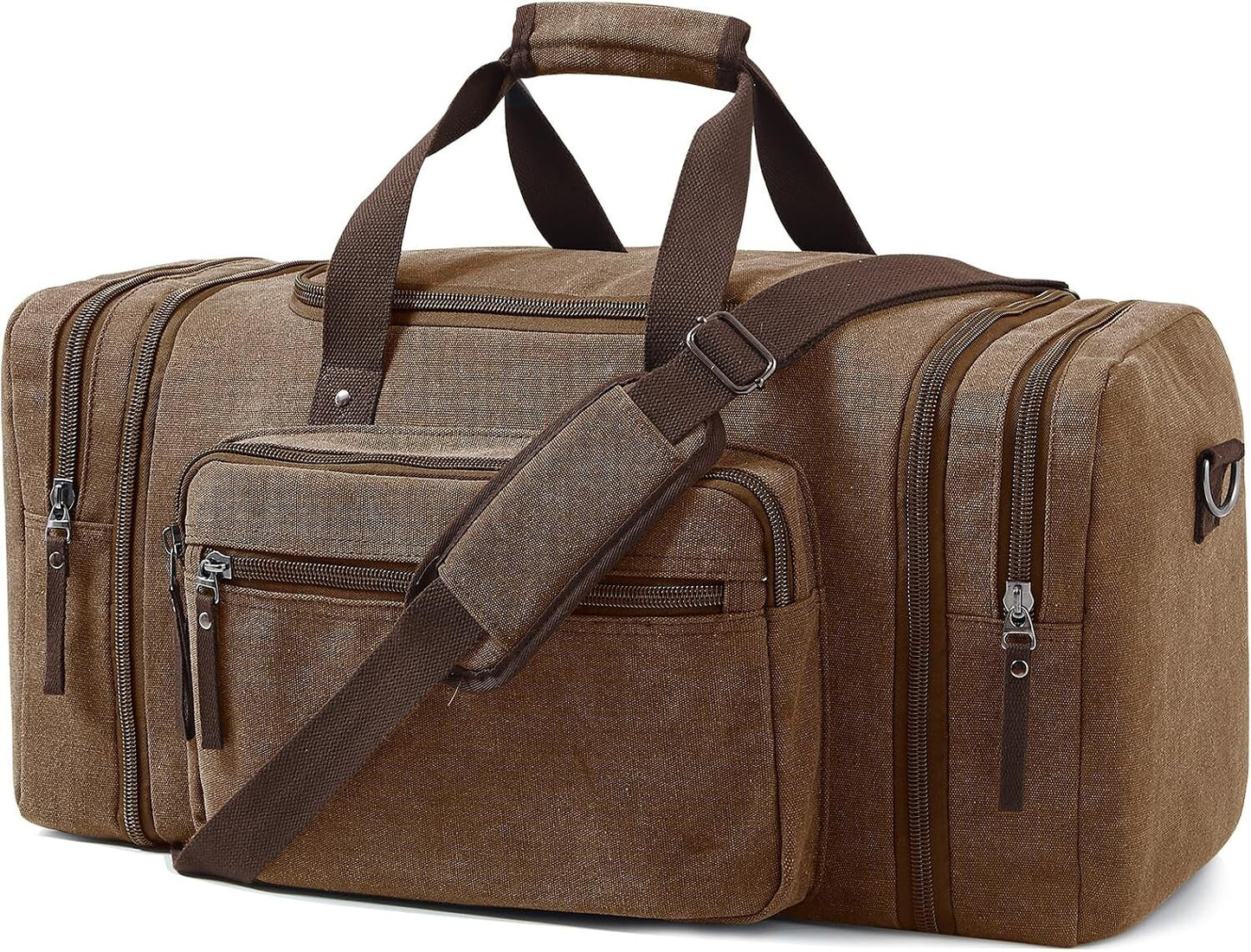 Men's Expandable Canvas Travel Duffel Bag Carry On Gym