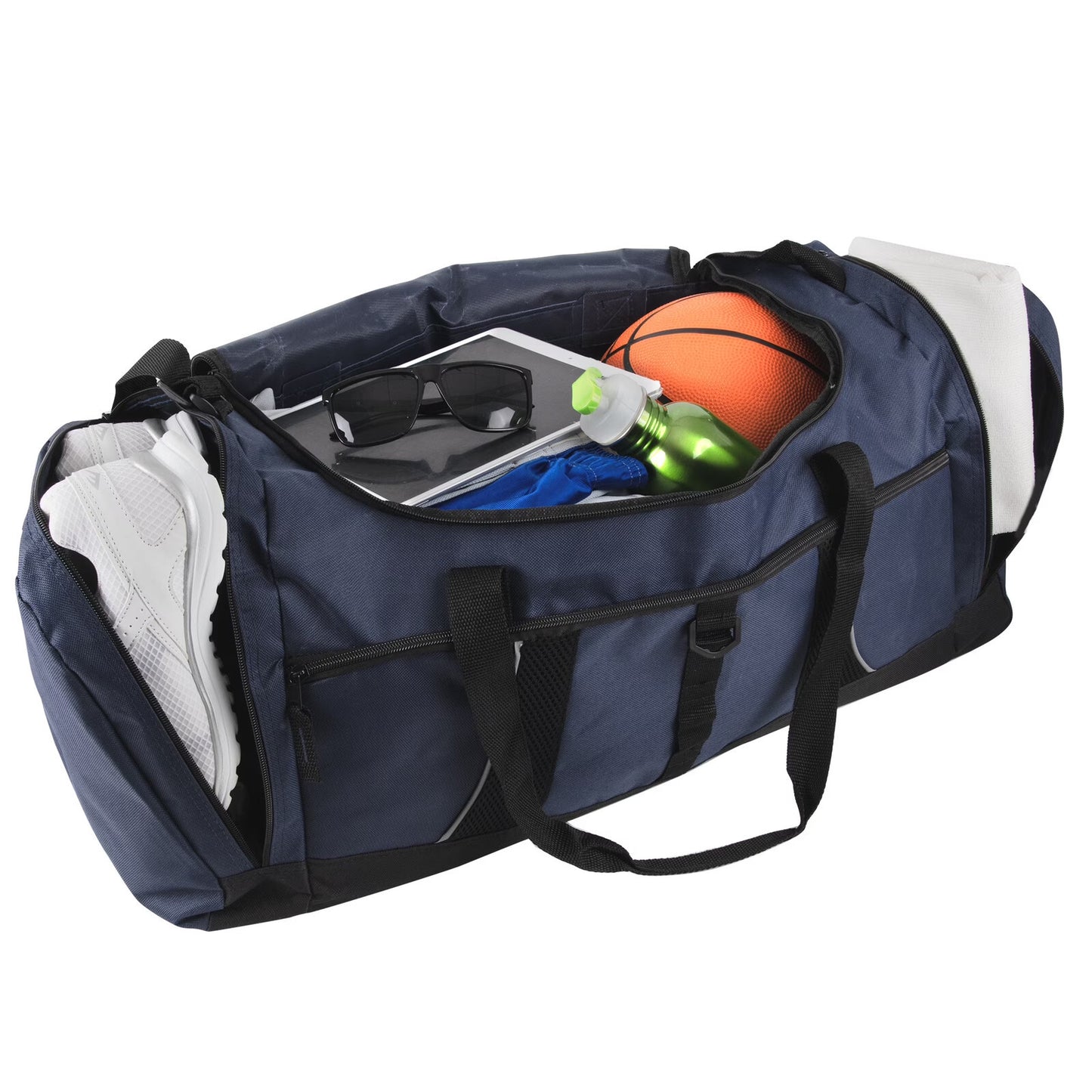 26 Inch 79L Duffel Bag Travel Gym Sports Shoulder Strap Navy