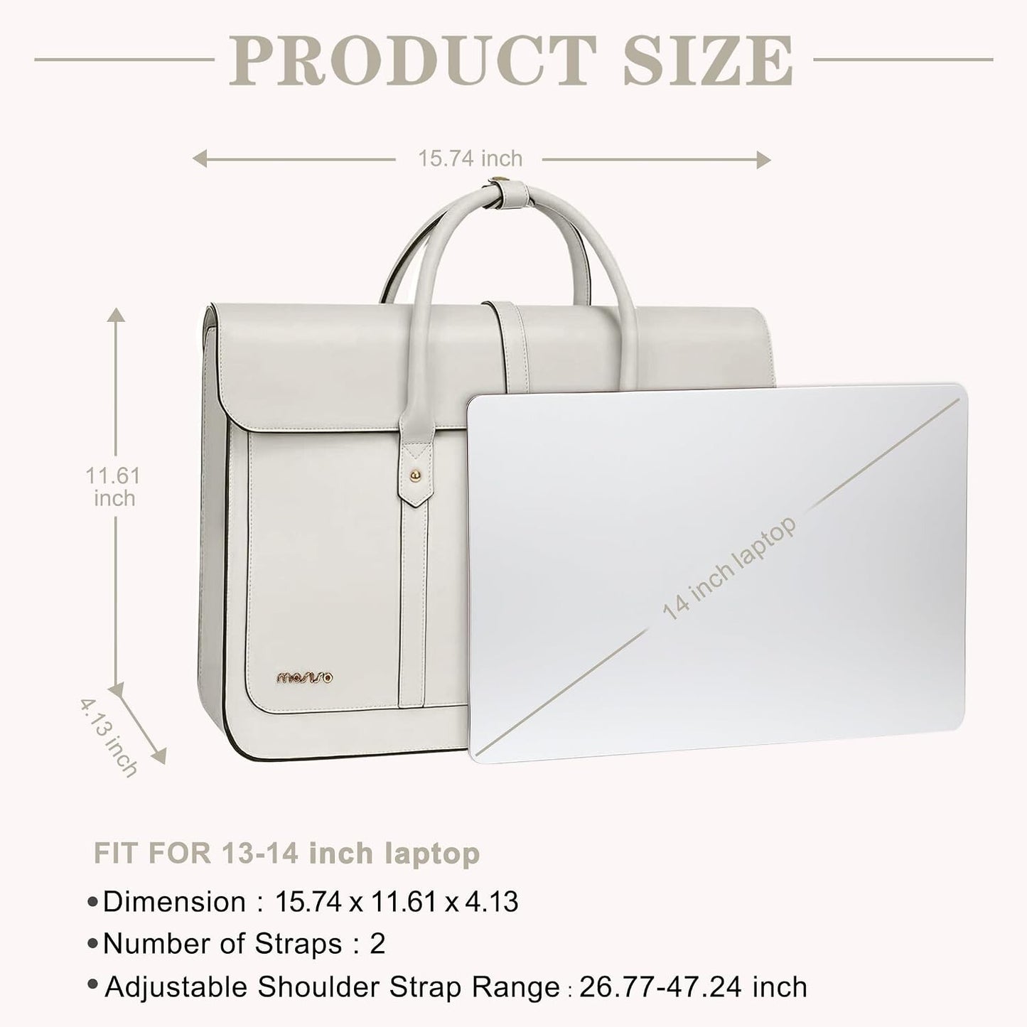 Women's PU Leather Laptop Bag Convertible Backpack Bowknot