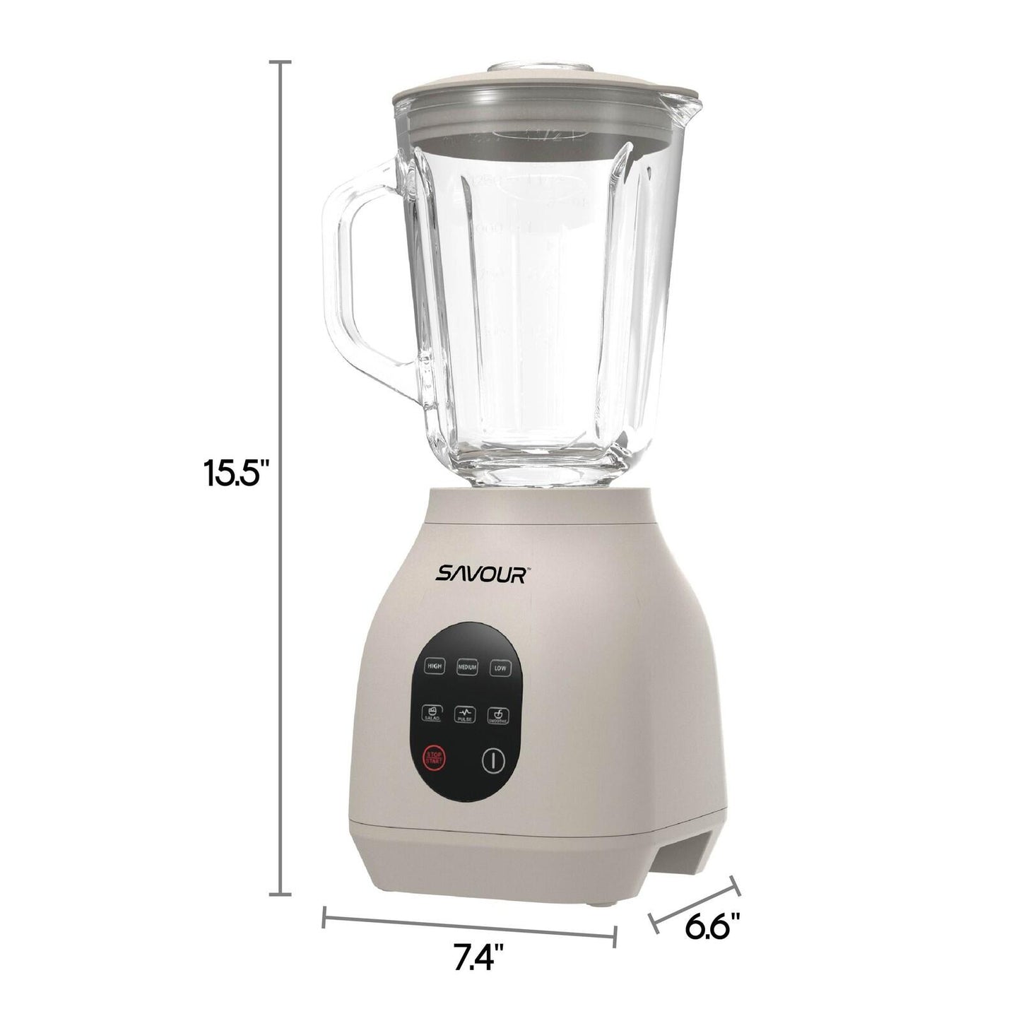 500W Touchscreen Smoothie Blender 50oz Ice Crushing Countertop