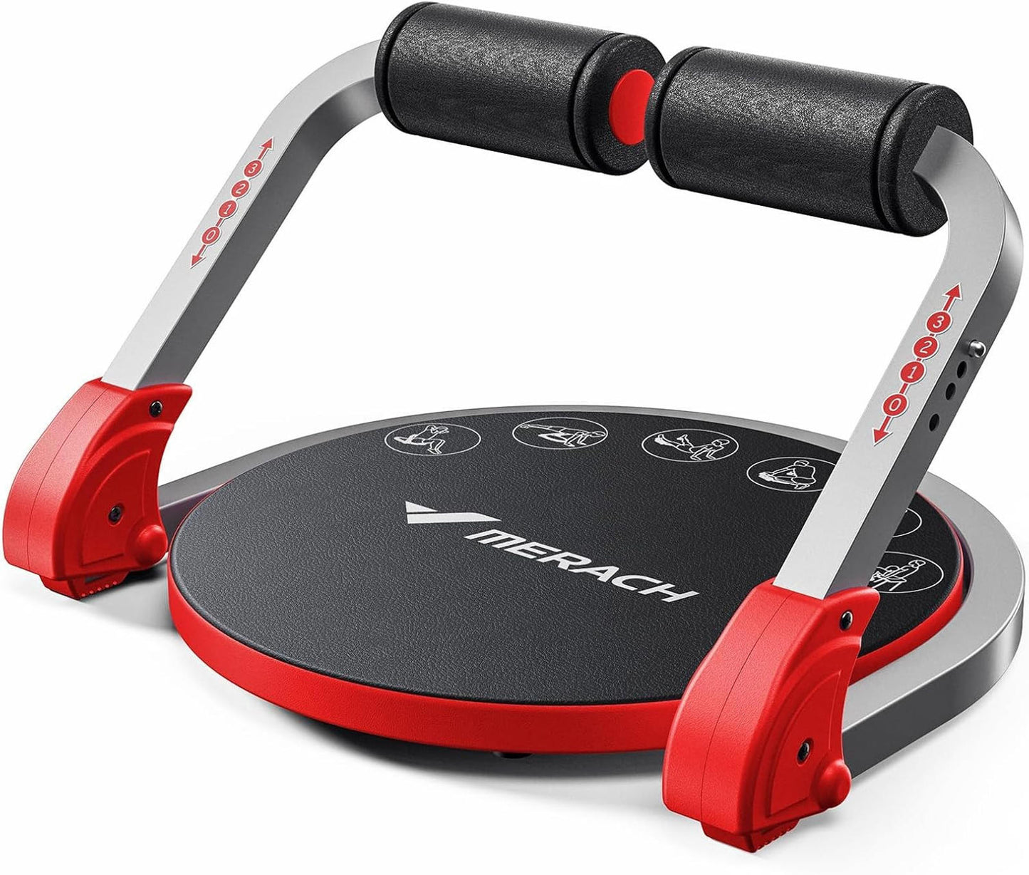 Ab Machine Sit Up Exercise Equipment w/ Adjustable Resistance Auto Rebound