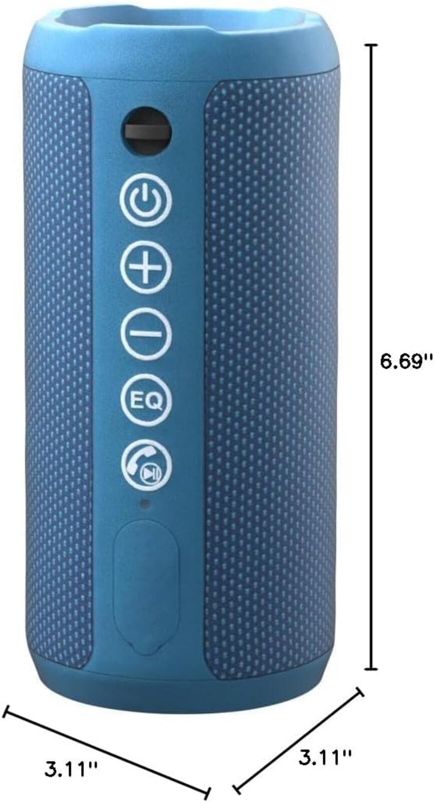 24W Bluetooth Speaker, IPX7 Waterproof, Deep Bass, RGB Lights, 30H Playtime