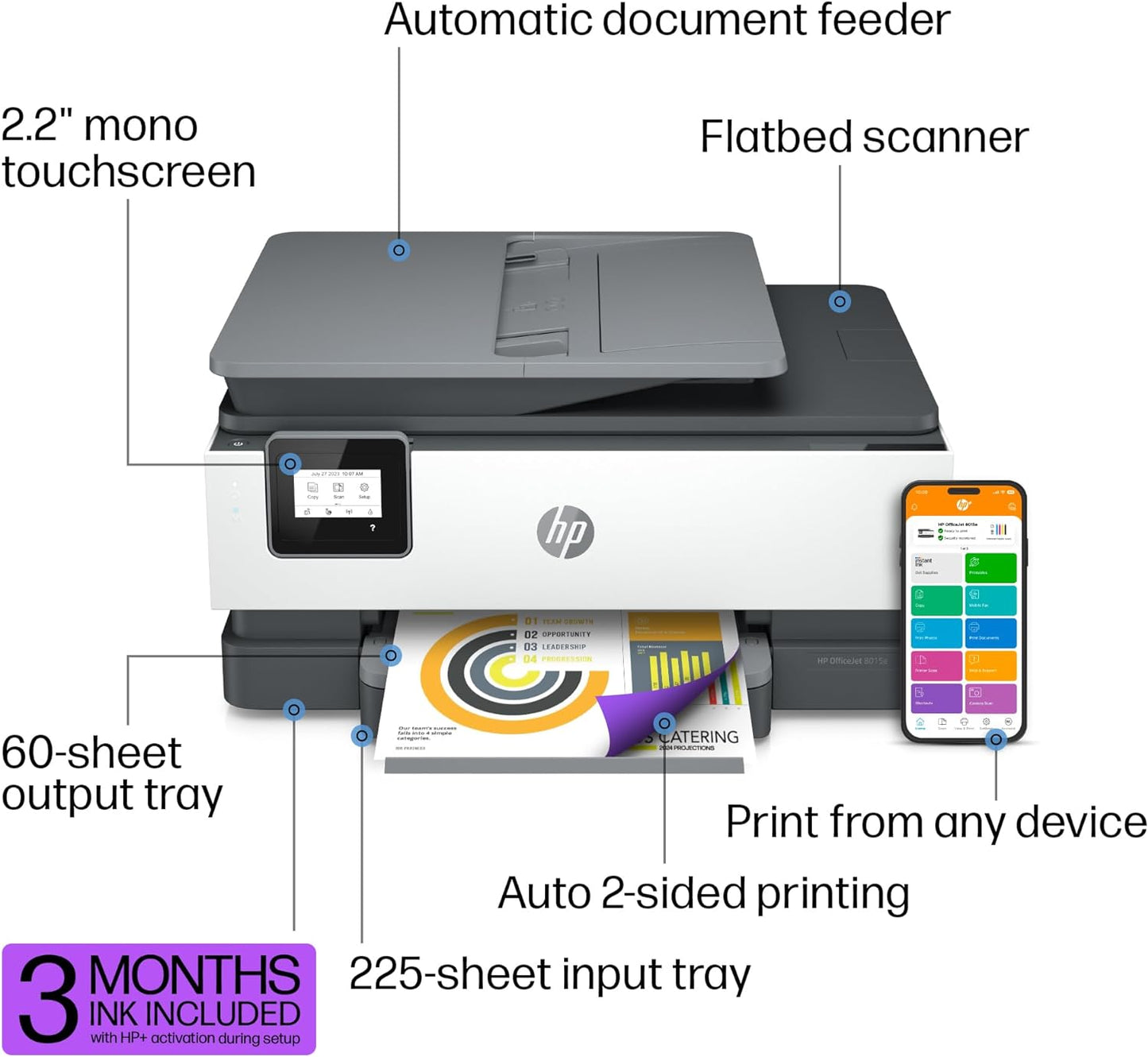 Officejet 8015E Wireless Color Printer