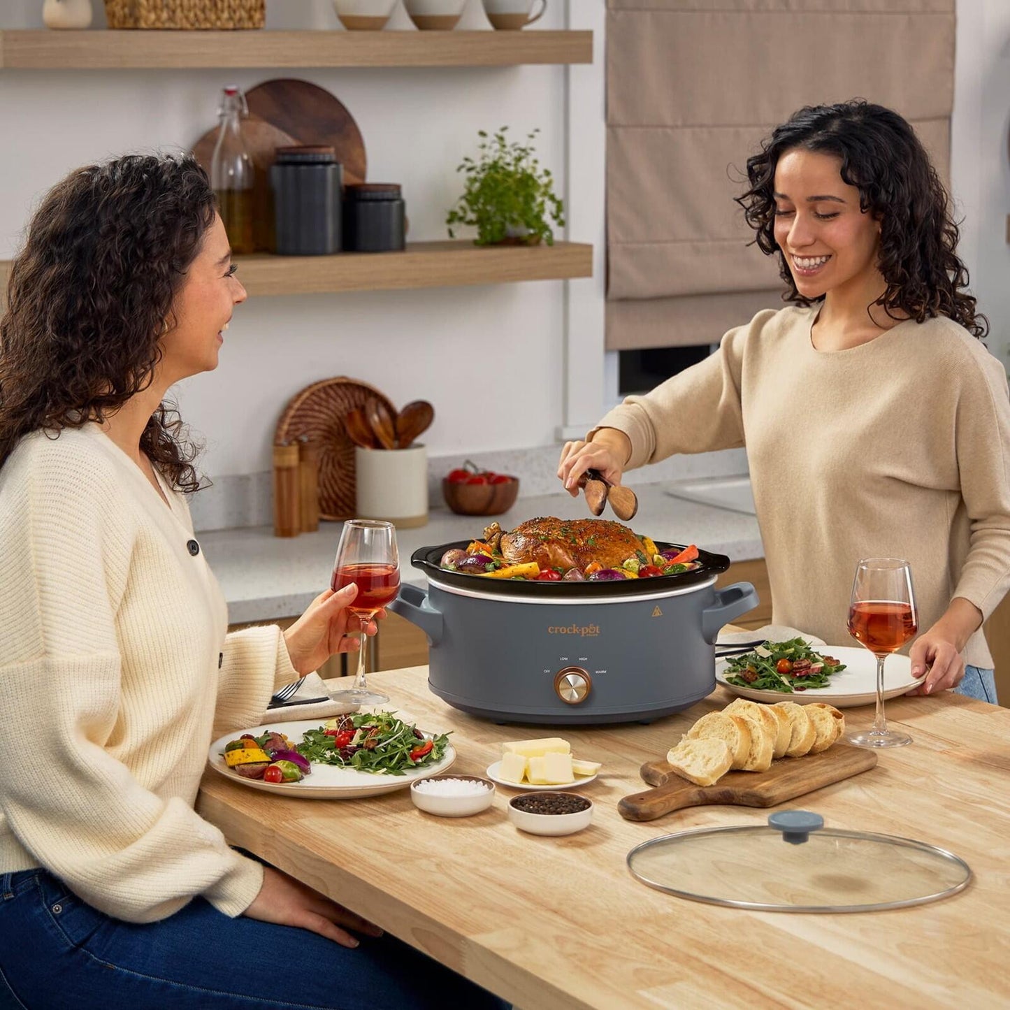 Manual 7-Quart Slow Cooker, Mussel Grey