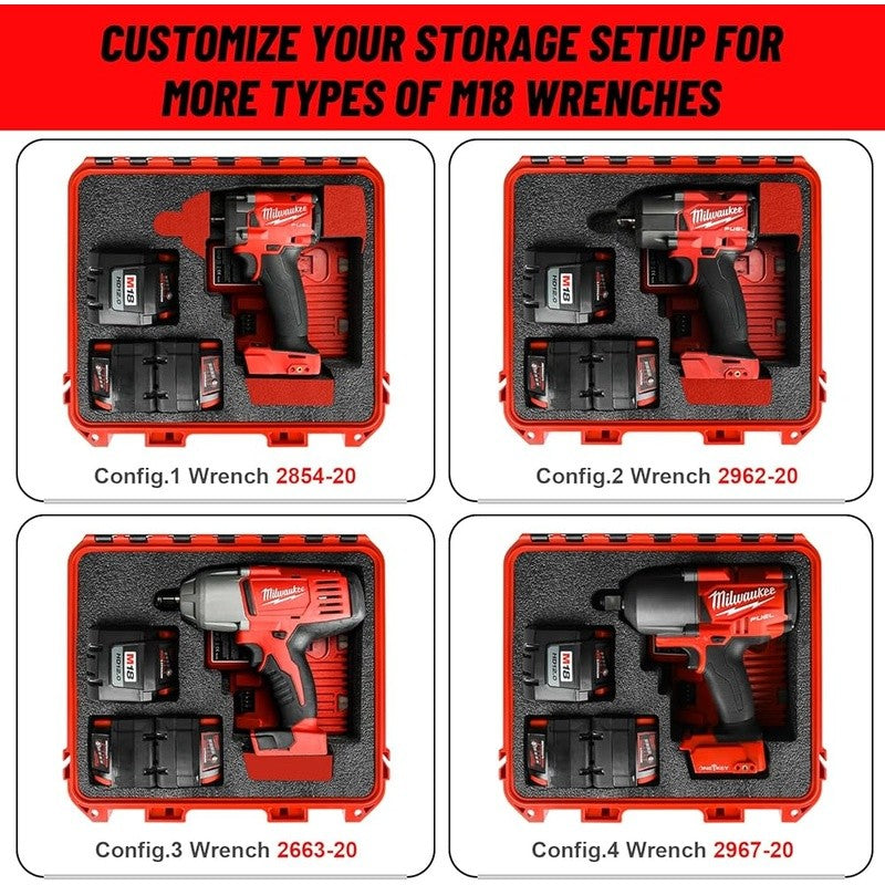 Waterproof Hard Case Milwaukee M18 Impact Wrenches Batteries Tool Storage New3