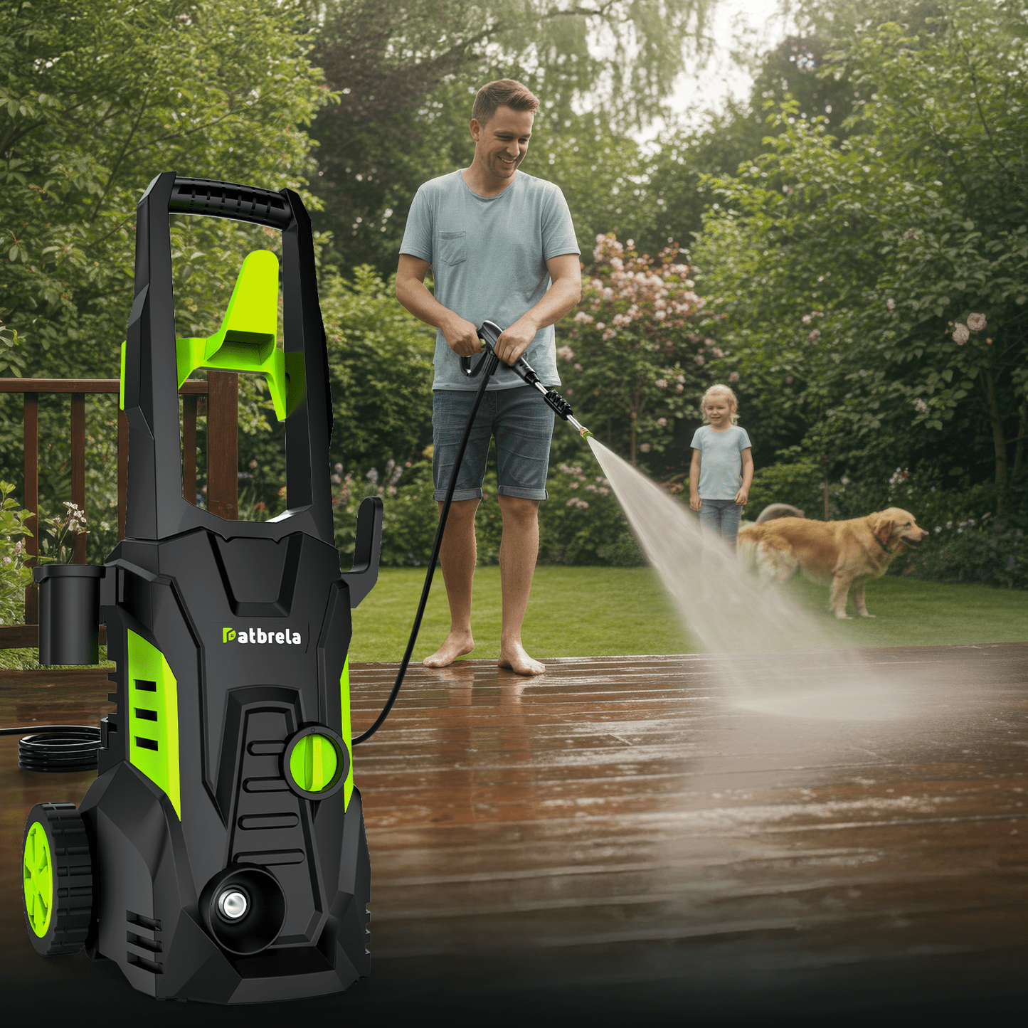 1800W Electric Pressure Washer, 5000PSI - Green4