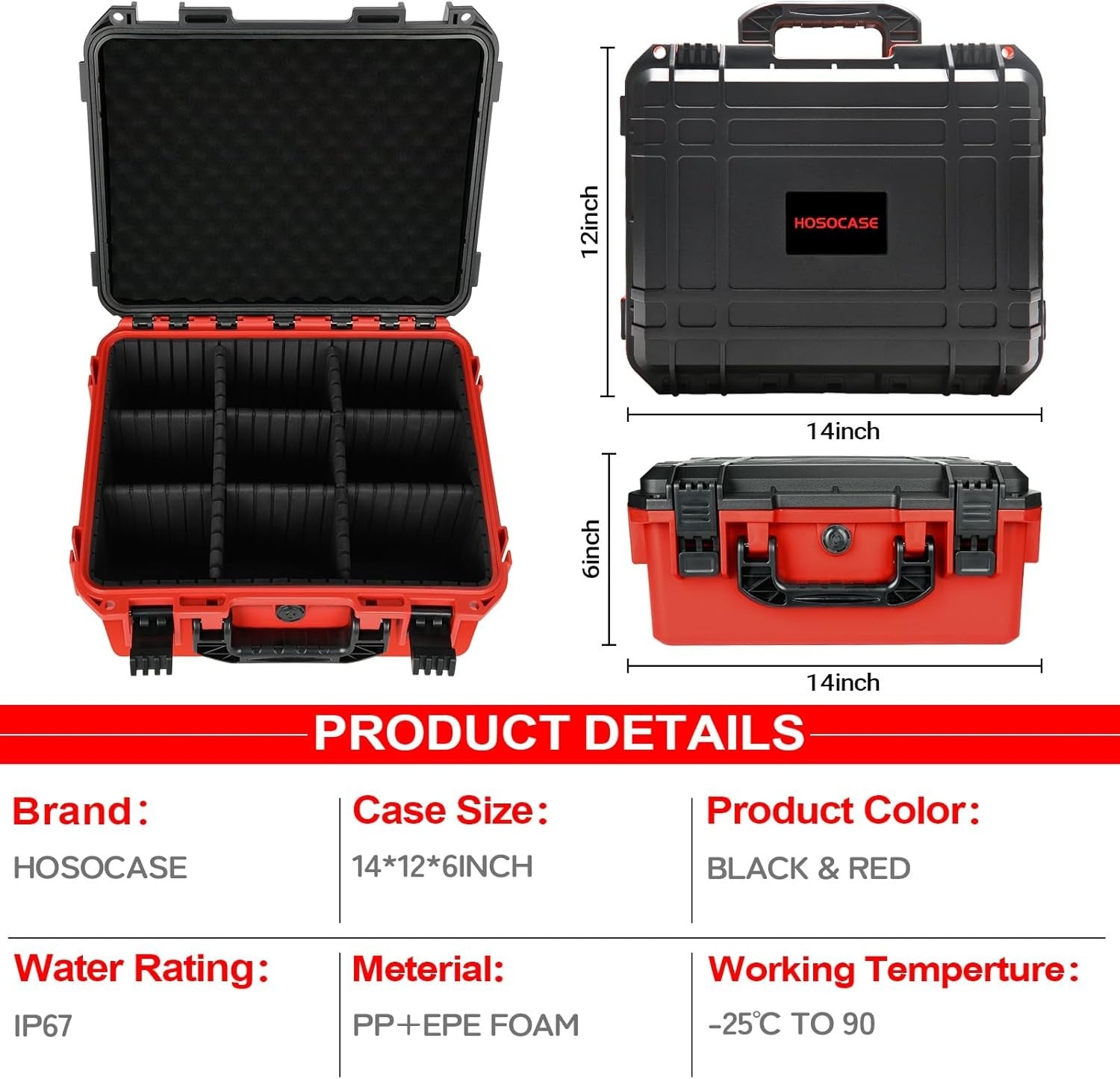 Battery Storage Case for Milwaukee M18: Waterproof Hard Carrying Case Organizer3