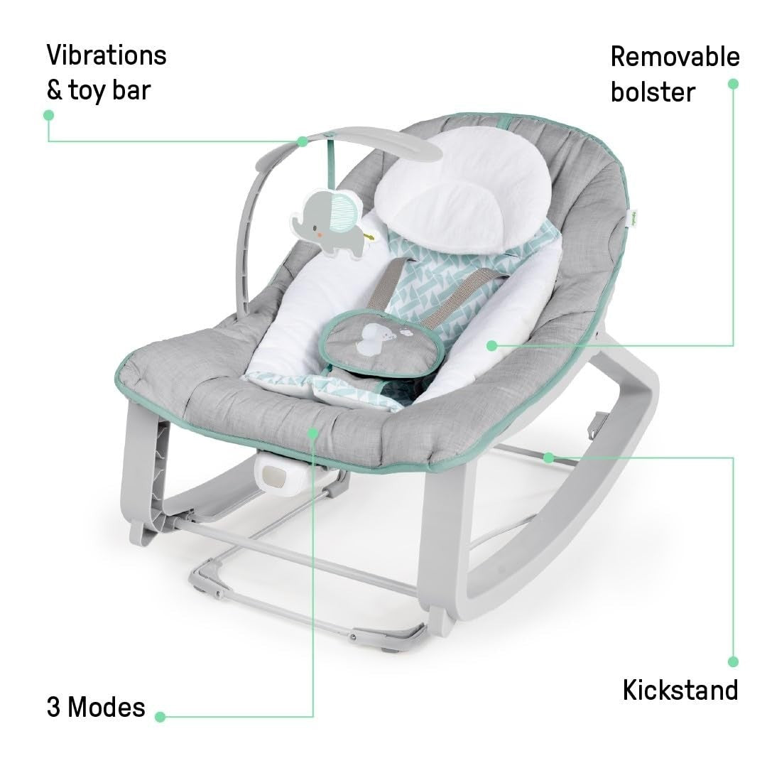 Ingenuity Keep Cozy 3-In-1 Grow with Me Vibrating Baby Bouncer, Seat & Infant To3